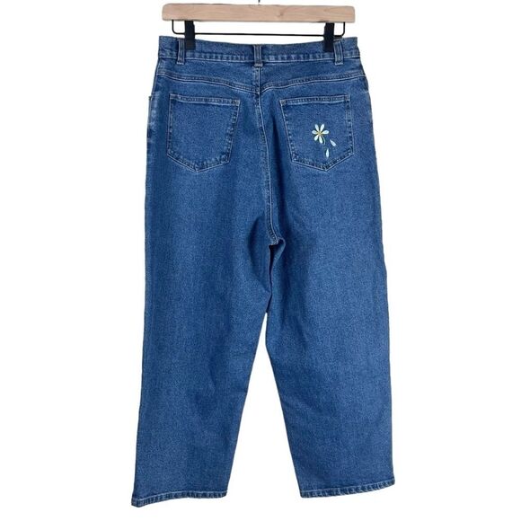 Vintage Quacker Factory Daisy Embriodered Straight Leg 14 - Picture 2 of 7